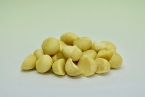 small pile of macadamia nut kernels